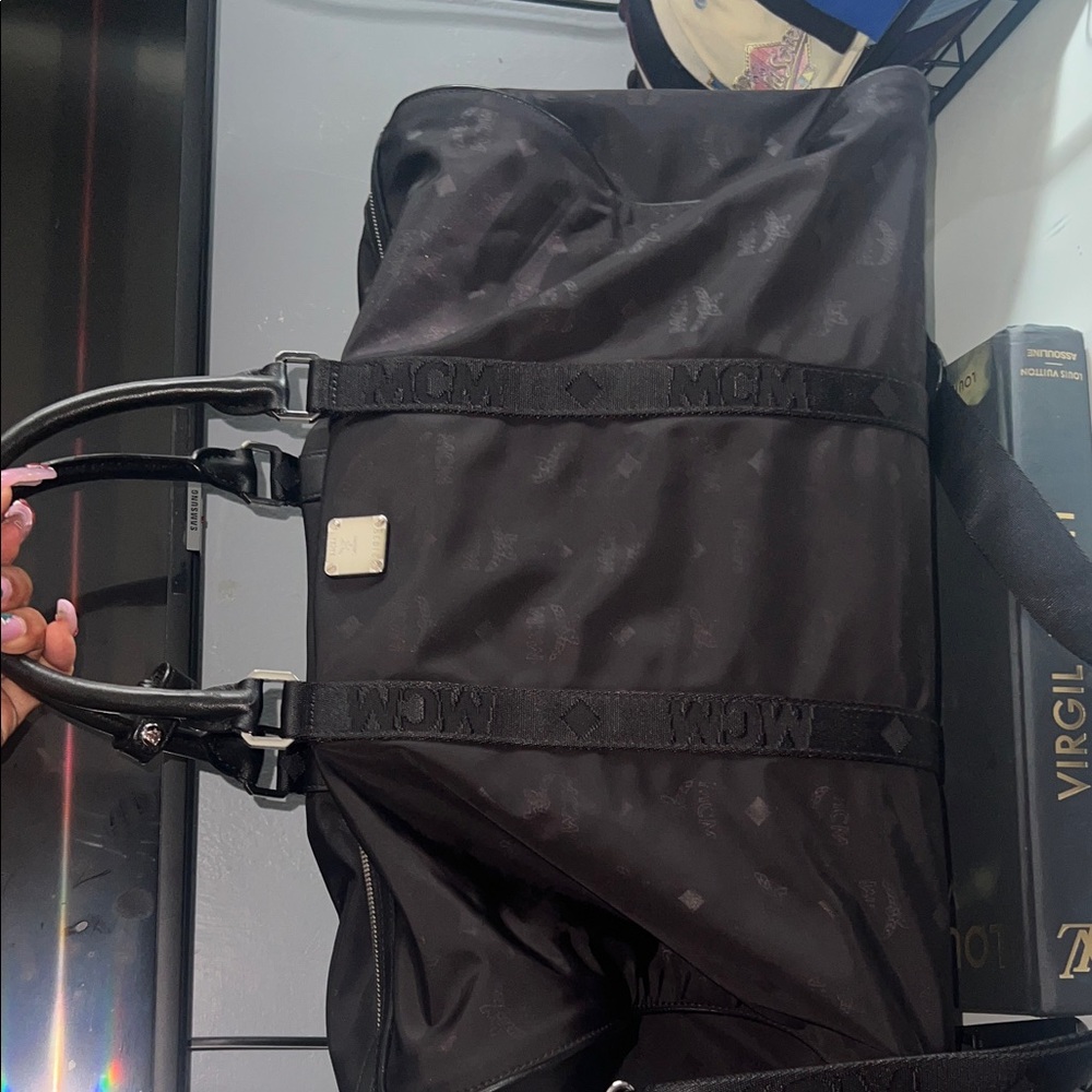 ((SOLD))MCM Black Duffel Bag NYLON